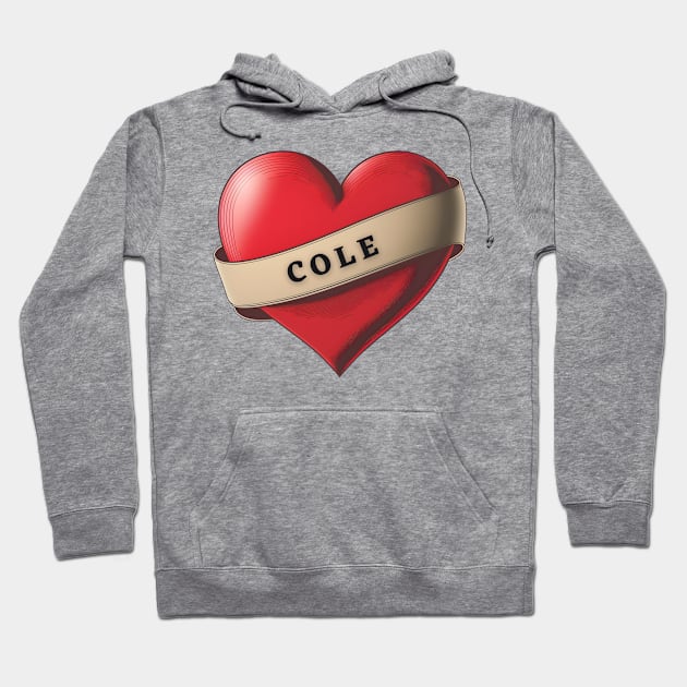 Cole - Lovely Red Heart With a Ribbon Hoodie by Allifreyr@gmail.com